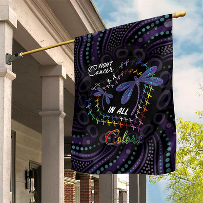 Fight Cancer In All Colors Australia Indigenous Garden Flag Dragonflies Aboriginal Art