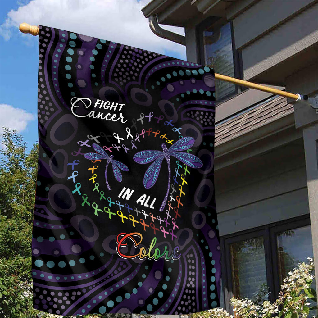 Fight Cancer In All Colors Australia Indigenous Garden Flag Dragonflies Aboriginal Art