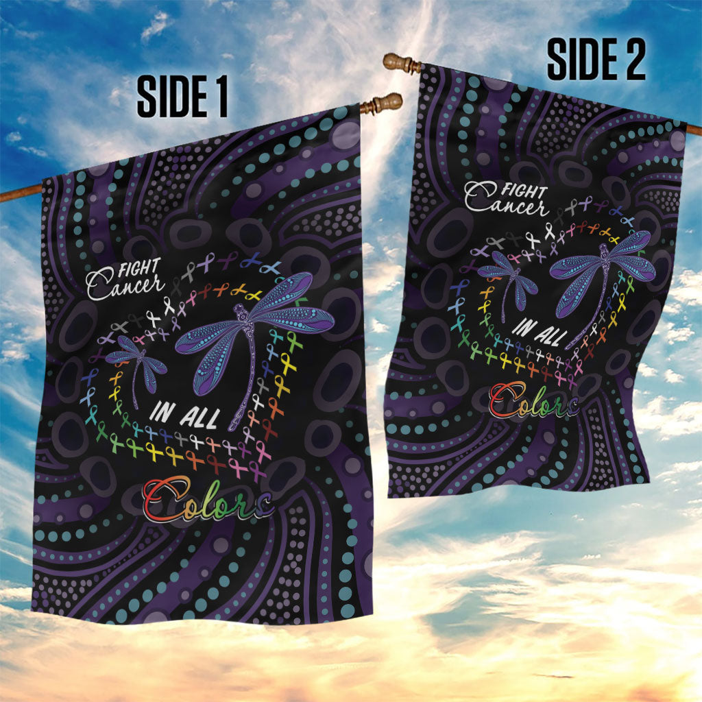 Fight Cancer In All Colors Australia Indigenous Garden Flag Dragonflies Aboriginal Art