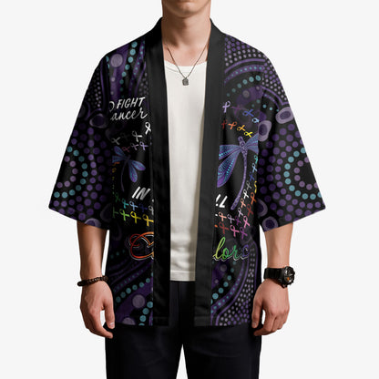Fight Cancer In All Colors Australia Indigenous Personalized Kimono Dragonflies Aboriginal Art