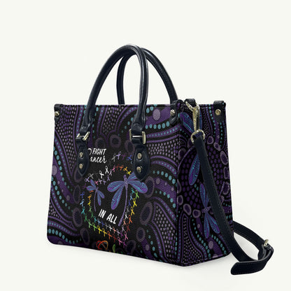 Fight Cancer In All Colors Australia Indigenous Leather Bag Dragonflies Aboriginal Art