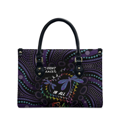 Fight Cancer In All Colors Australia Indigenous Leather Bag Dragonflies Aboriginal Art