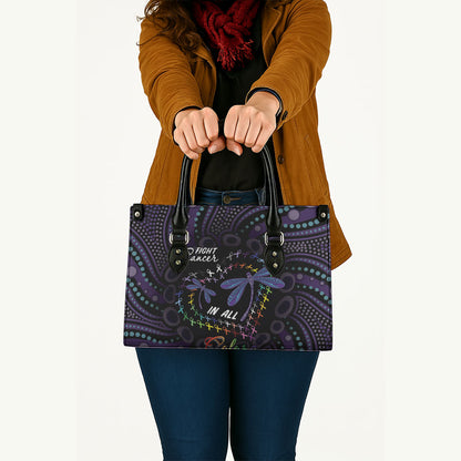 Fight Cancer In All Colors Australia Indigenous Leather Bag Dragonflies Aboriginal Art