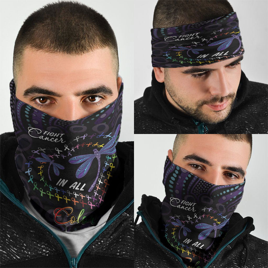 Fight Cancer In All Colors Australia Indigenous Neck Gaiter Dragonflies Aboriginal Art