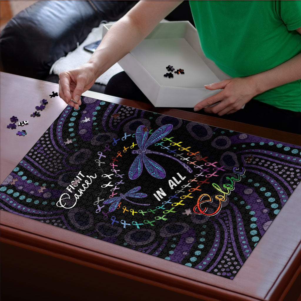 Fight Cancer In All Colors Australia Indigenous Puzzle Dragonflies Aboriginal Art