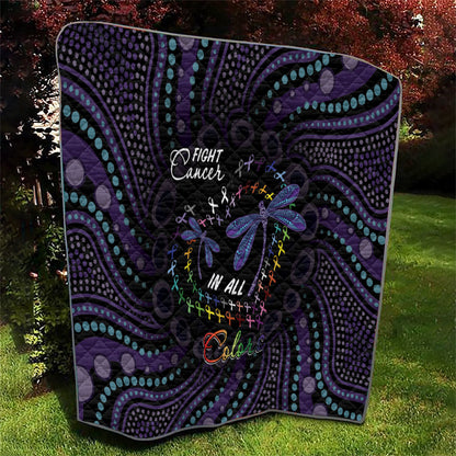 Fight Cancer In All Colors Australia Indigenous Quilt Dragonflies Aboriginal Art