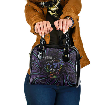 Fight Cancer In All Colors Australia Indigenous Shoulder Handbag Dragonflies Aboriginal Art
