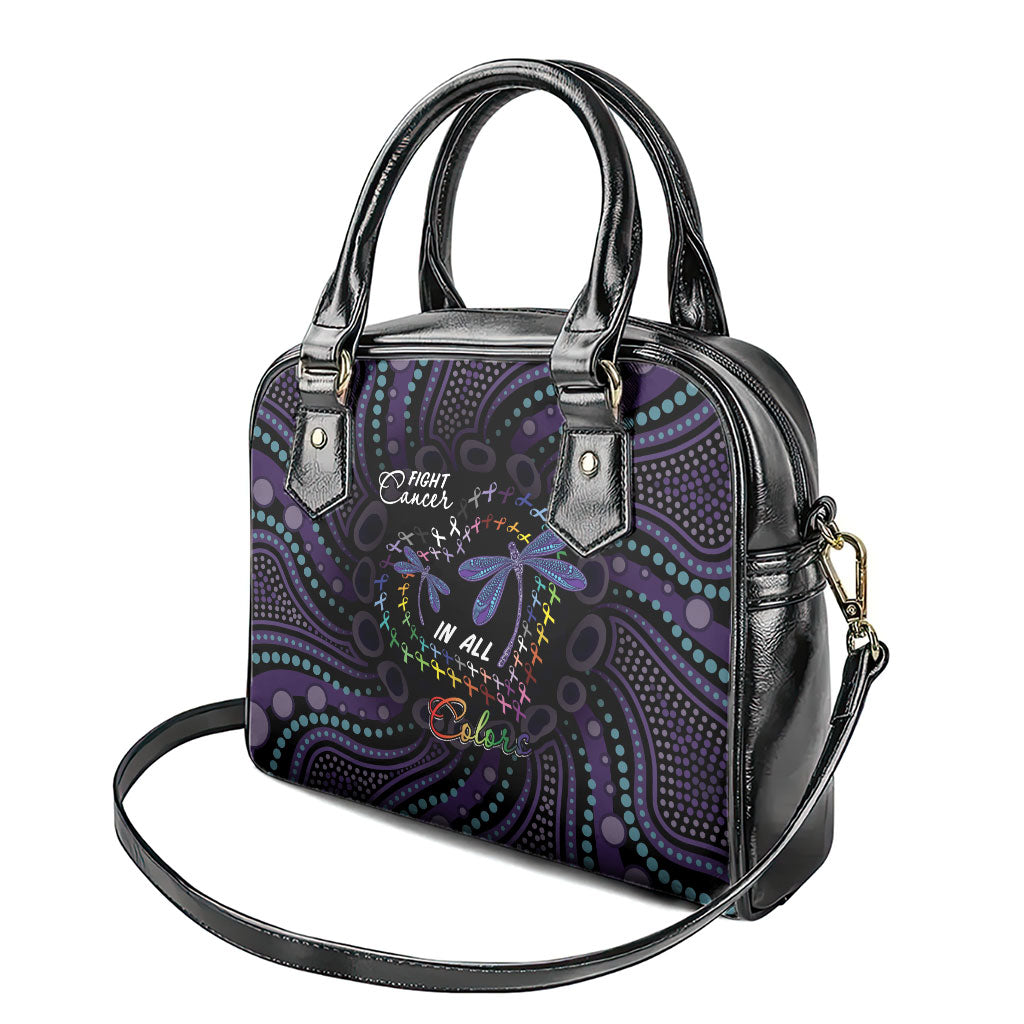 Fight Cancer In All Colors Australia Indigenous Shoulder Handbag Dragonflies Aboriginal Art