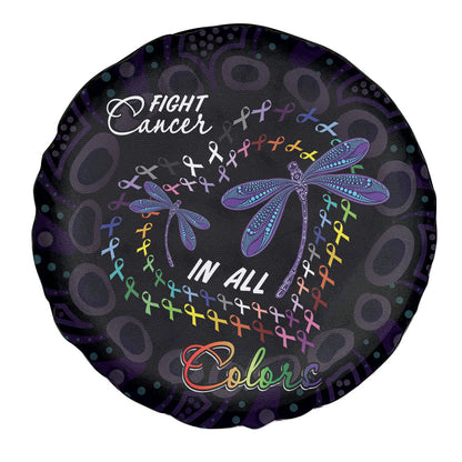 Fight Cancer In All Colors Australia Indigenous Spare Tire Cover Dragonflies Aboriginal Art
