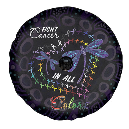 Fight Cancer In All Colors Australia Indigenous Spare Tire Cover Dragonflies Aboriginal Art