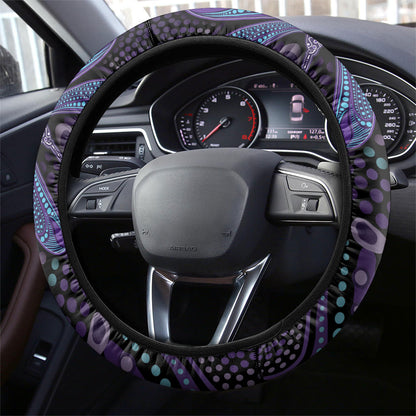 Fight Cancer In All Colors Australia Indigenous Steering Wheel Cover Dragonflies Aboriginal Art