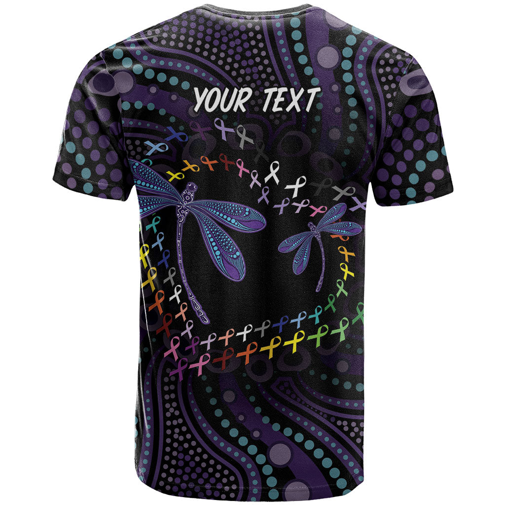 Fight Cancer In All Colors Australia Indigenous Personalized T Shirt Dragonflies Aboriginal Art