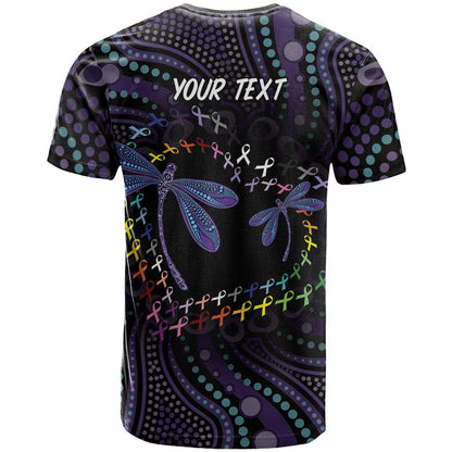 Fight Cancer In All Colors Australia Indigenous Personalized T Shirt Dragonflies Aboriginal Art