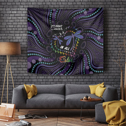 Fight Cancer In All Colors Australia Indigenous Tapestry Dragonflies Aboriginal Art