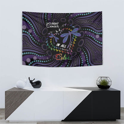 Fight Cancer In All Colors Australia Indigenous Tapestry Dragonflies Aboriginal Art