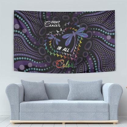Fight Cancer In All Colors Australia Indigenous Tapestry Dragonflies Aboriginal Art