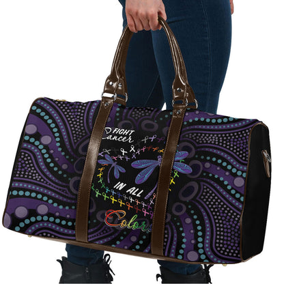 Fight Cancer In All Colors Australia Indigenous Travel Bag Dragonflies Aboriginal Art