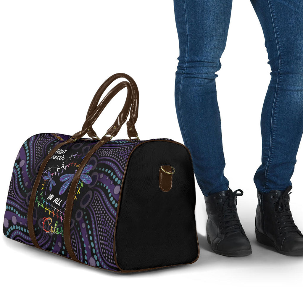 Fight Cancer In All Colors Australia Indigenous Travel Bag Dragonflies Aboriginal Art