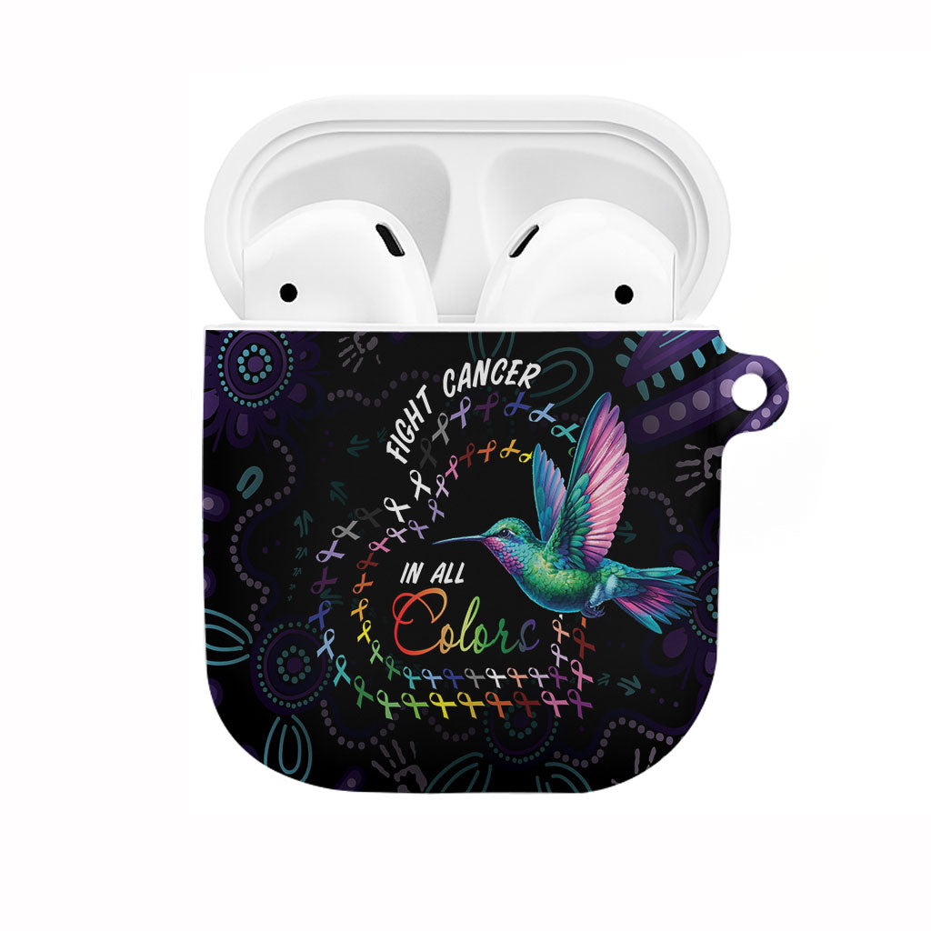 Australia Indigenous Aboriginal Arts AirPods Case Hummingbird - Fight Cancer In All Colors