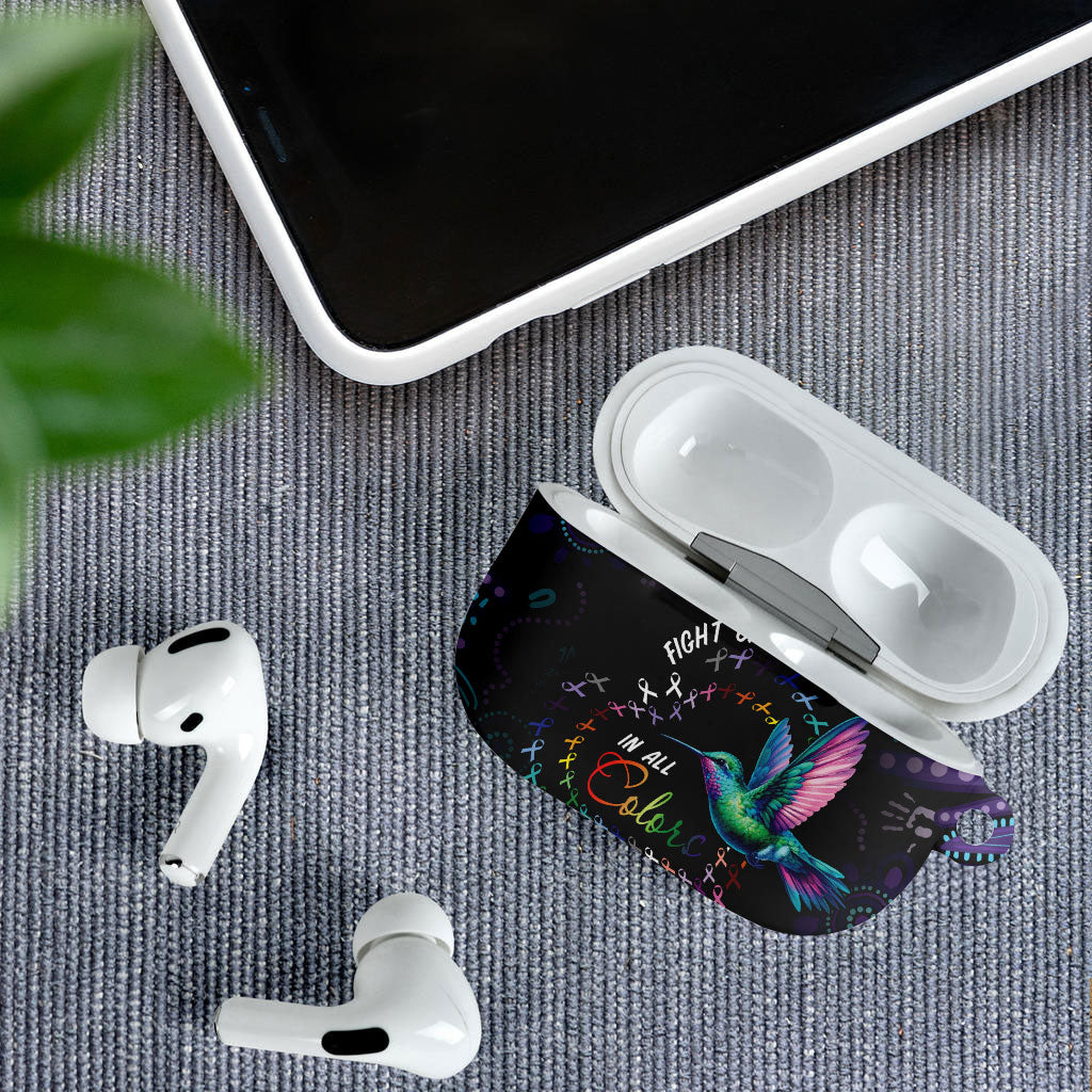 Australia Indigenous Aboriginal Arts AirPods Case Hummingbird - Fight Cancer In All Colors