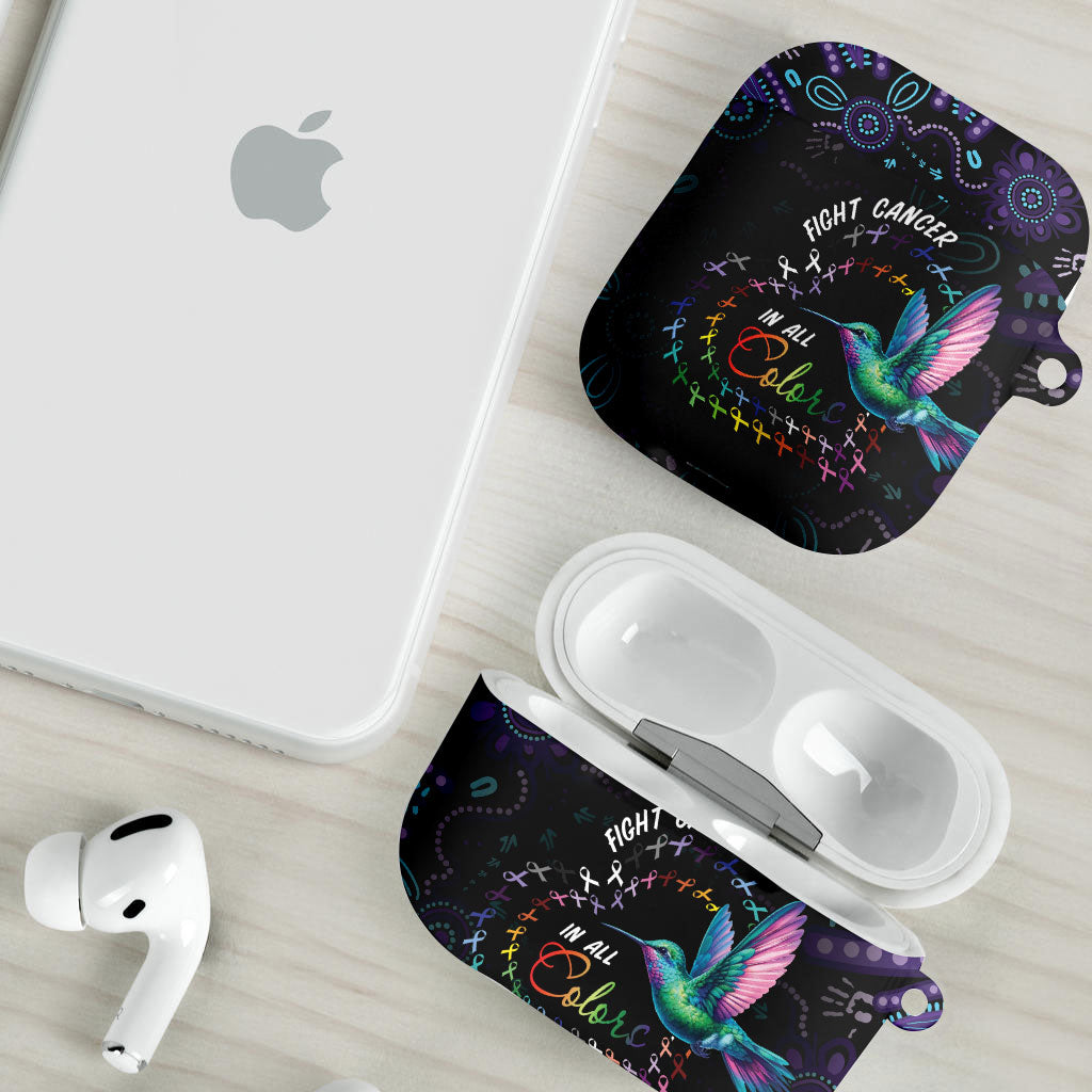 Australia Indigenous Aboriginal Arts AirPods Case Hummingbird - Fight Cancer In All Colors