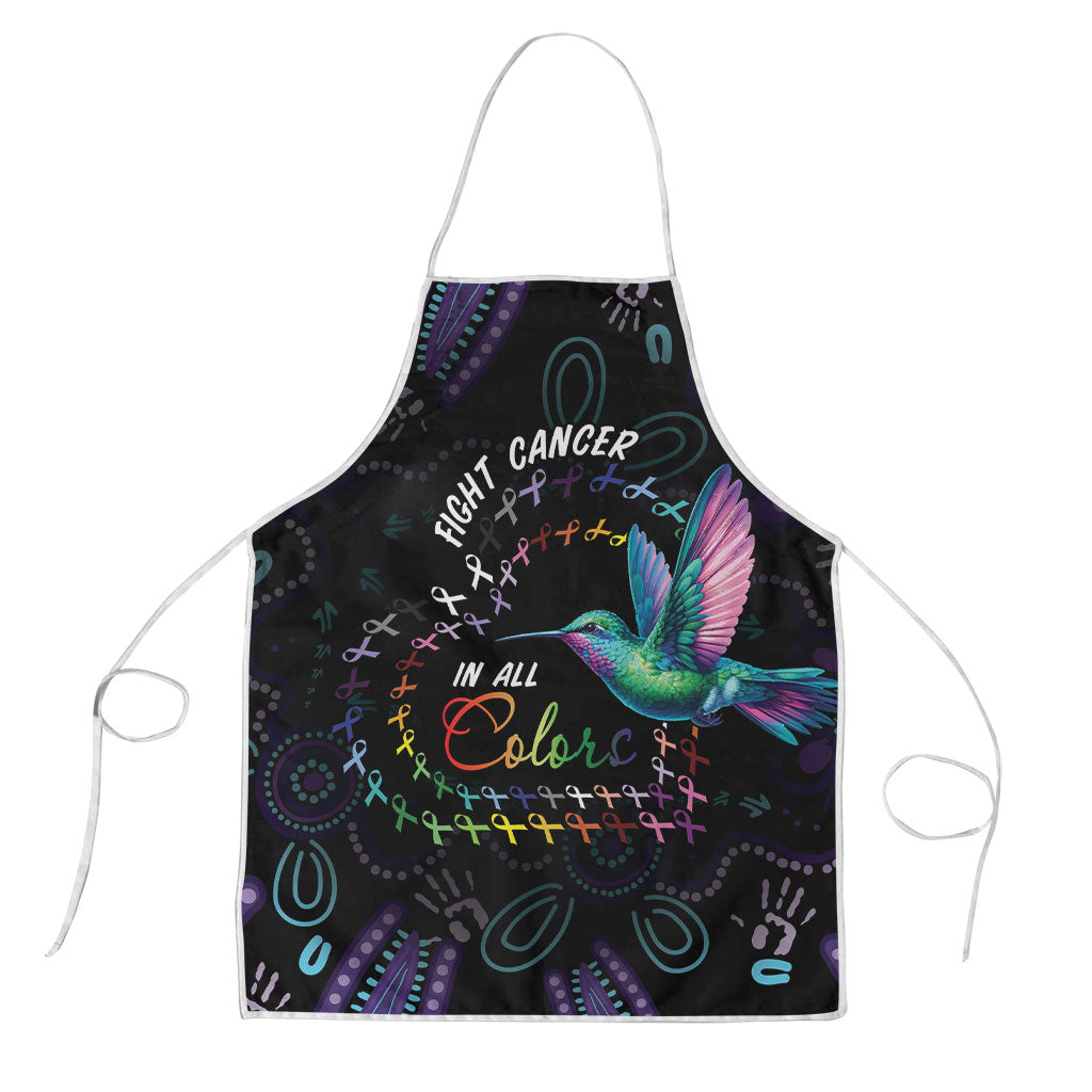 Australia Indigenous Aboriginal Arts Apron Hummingbird - Fight Cancer In All Colors