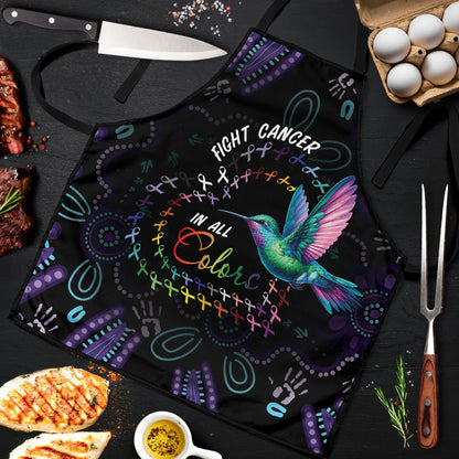 Australia Indigenous Aboriginal Arts Apron Hummingbird - Fight Cancer In All Colors
