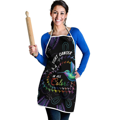 Australia Indigenous Aboriginal Arts Apron Hummingbird - Fight Cancer In All Colors