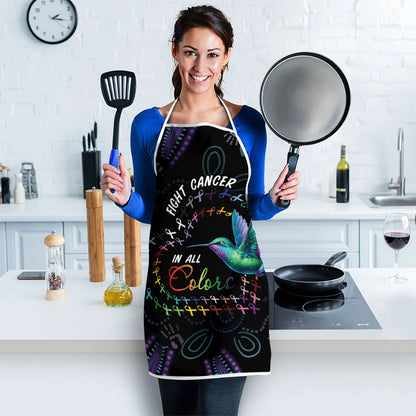 Australia Indigenous Aboriginal Arts Apron Hummingbird - Fight Cancer In All Colors