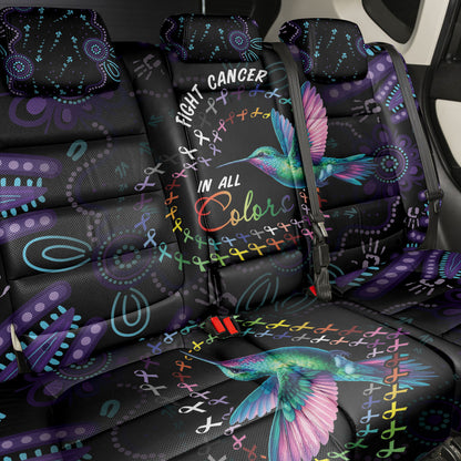 Australia Indigenous Aboriginal Arts Back Car Seat Cover Hummingbird - Fight Cancer In All Colors
