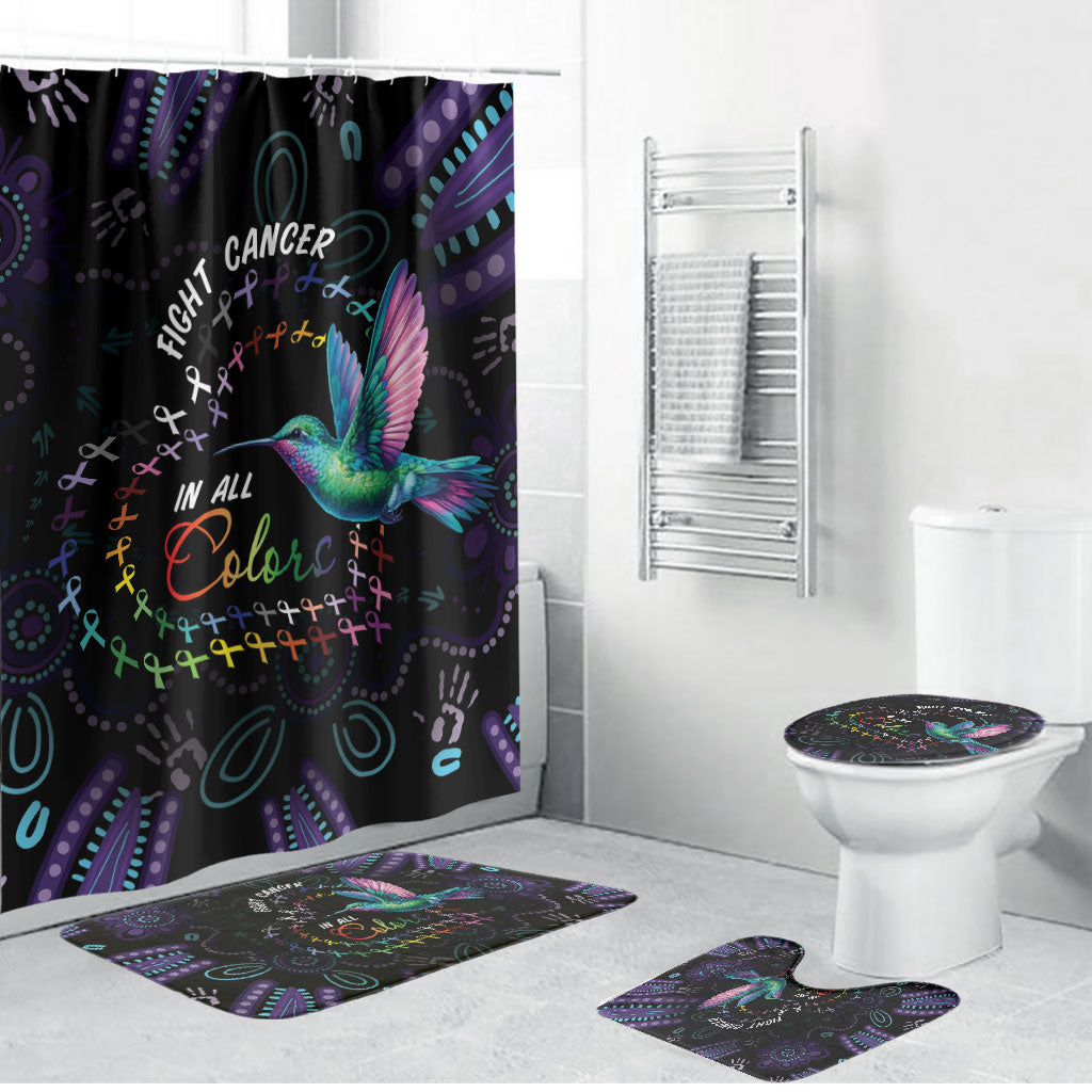 Australia Indigenous Aboriginal Arts Bathroom Set Hummingbird - Fight Cancer In All Colors