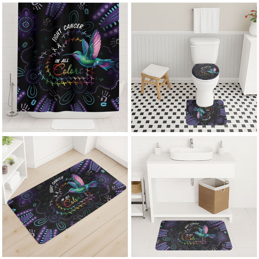 Australia Indigenous Aboriginal Arts Bathroom Set Hummingbird - Fight Cancer In All Colors