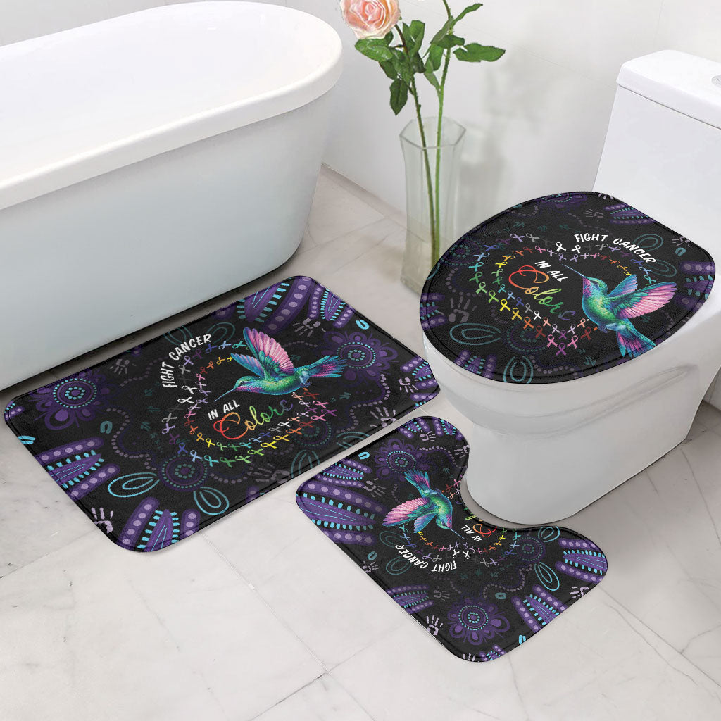 Australia Indigenous Aboriginal Arts Bathroom Set Hummingbird - Fight Cancer In All Colors