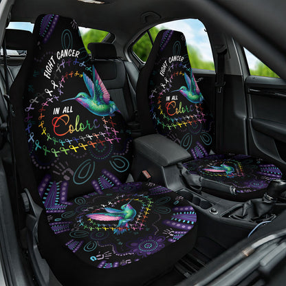 Australia Indigenous Aboriginal Arts Car Seat Cover Hummingbird - Fight Cancer In All Colors
