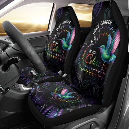 Australia Indigenous Aboriginal Arts Car Seat Cover Hummingbird - Fight Cancer In All Colors