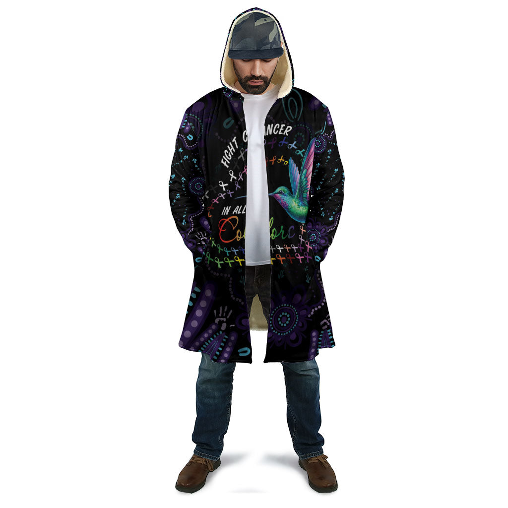 Personalized Australia Indigenous Aboriginal Arts Cloak Hummingbird - Fight Cancer In All Colors