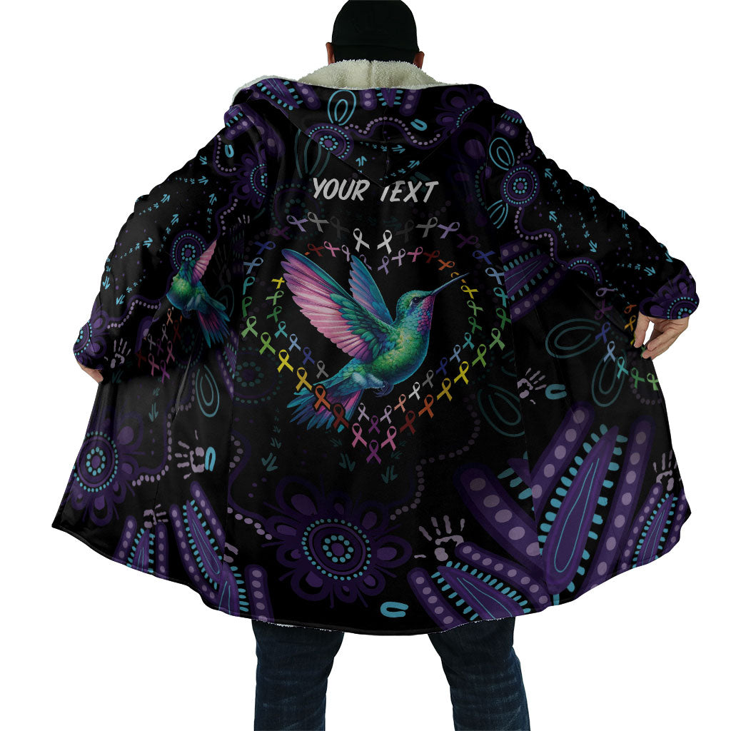 Personalized Australia Indigenous Aboriginal Arts Cloak Hummingbird - Fight Cancer In All Colors