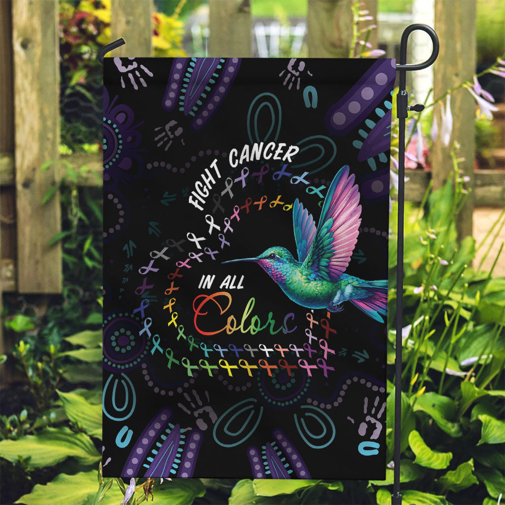 Australia Indigenous Aboriginal Arts Garden Flag Hummingbird - Fight Cancer In All Colors