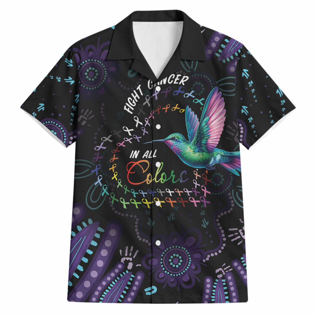 Personalized Australia Indigenous Aboriginal Arts Hawaiian Shirt Hummingbird - Fight Cancer In All Colors