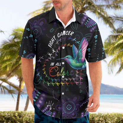 Personalized Australia Indigenous Aboriginal Arts Hawaiian Shirt Hummingbird - Fight Cancer In All Colors