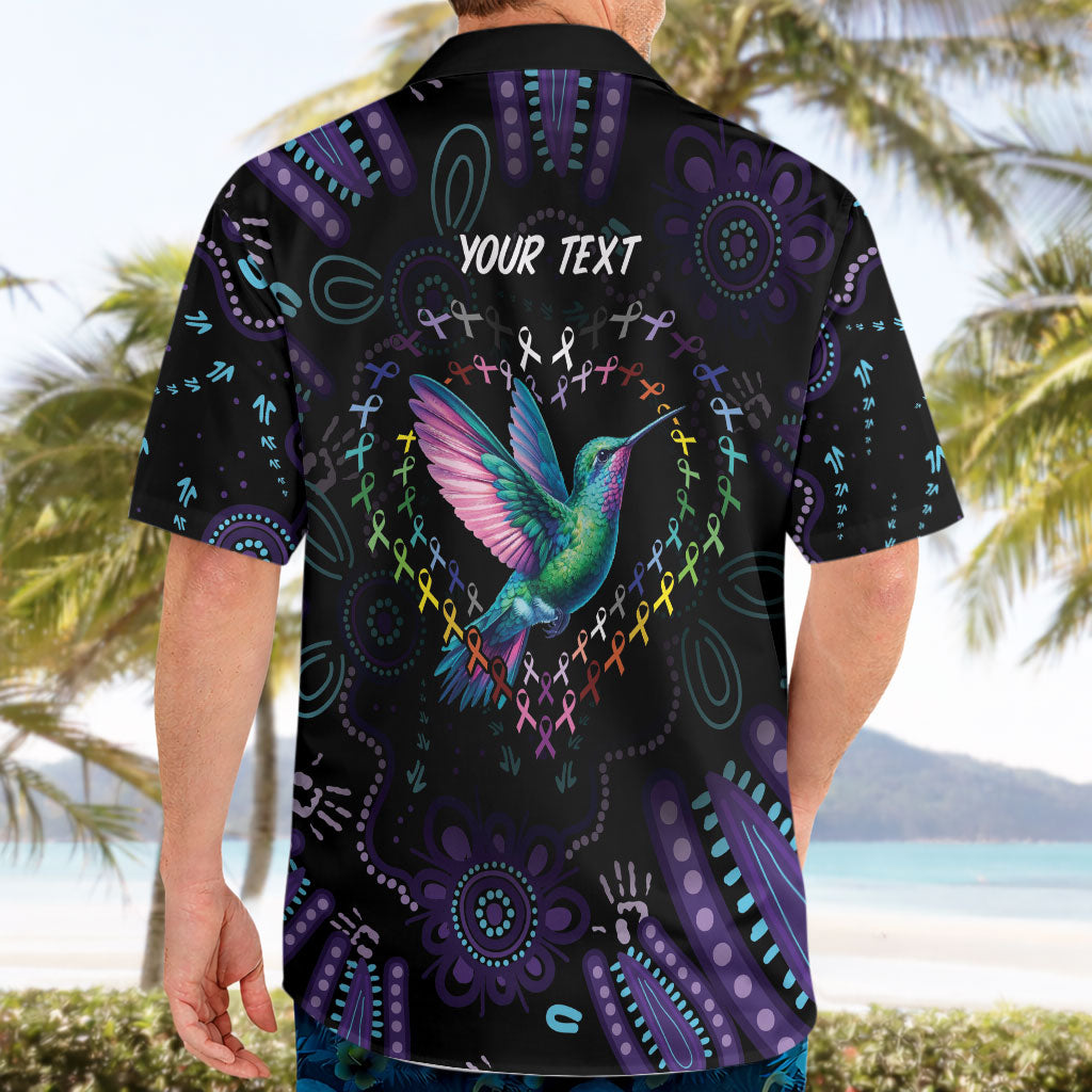 Personalized Australia Indigenous Aboriginal Arts Hawaiian Shirt Hummingbird - Fight Cancer In All Colors