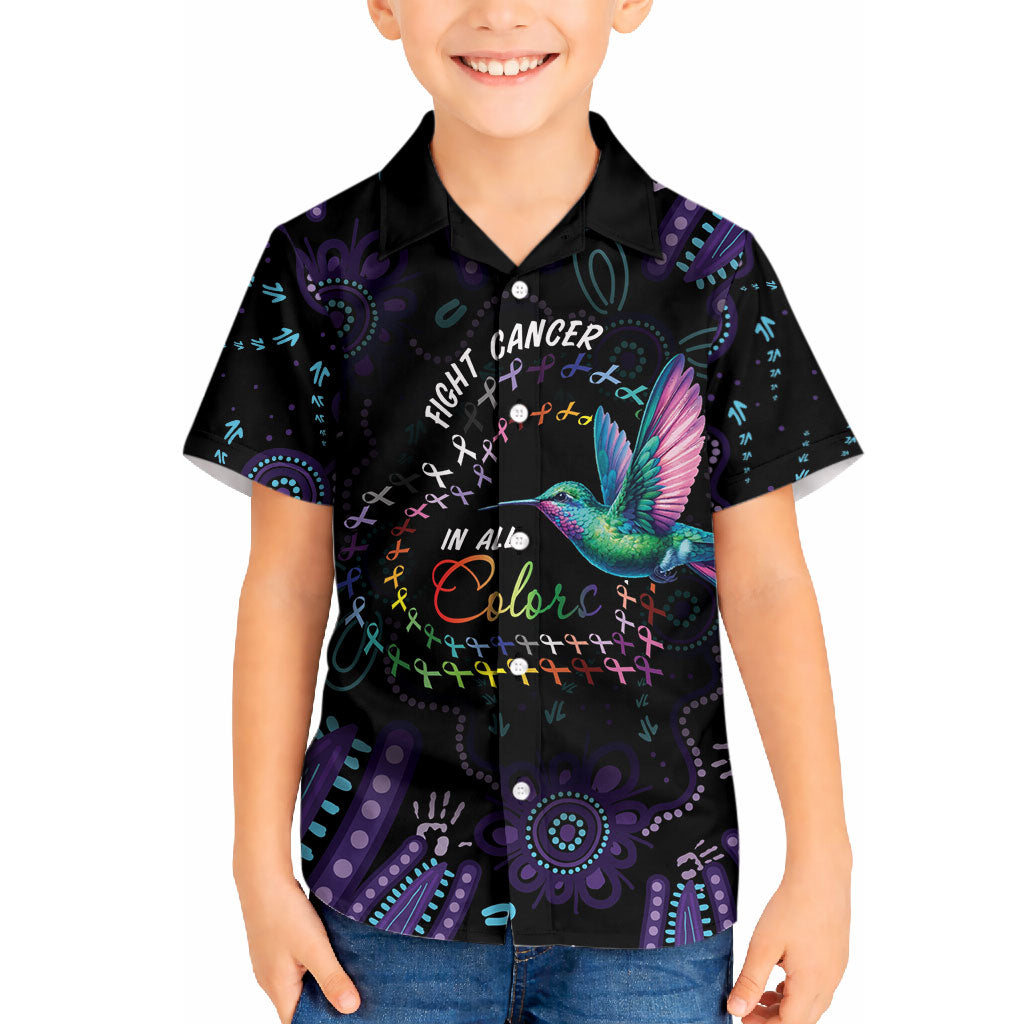 Personalized Australia Indigenous Aboriginal Arts Hawaiian Shirt Hummingbird - Fight Cancer In All Colors