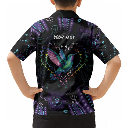 Personalized Australia Indigenous Aboriginal Arts Hawaiian Shirt Hummingbird - Fight Cancer In All Colors