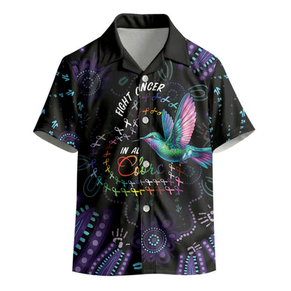 Personalized Australia Indigenous Aboriginal Arts Kid Hawaiian Shirt Hummingbird - Fight Cancer In All Colors