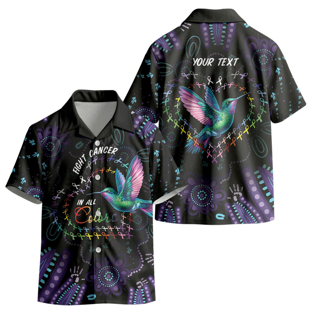 Personalized Australia Indigenous Aboriginal Arts Kid Hawaiian Shirt Hummingbird - Fight Cancer In All Colors
