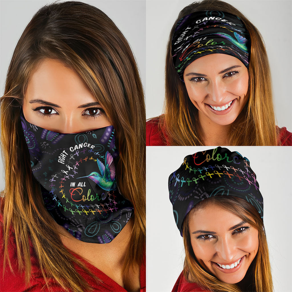 Australia Indigenous Aboriginal Arts Neck Gaiter Hummingbird - Fight Cancer In All Colors