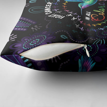 Australia Indigenous Aboriginal Arts Pillow Cover Hummingbird - Fight Cancer In All Colors