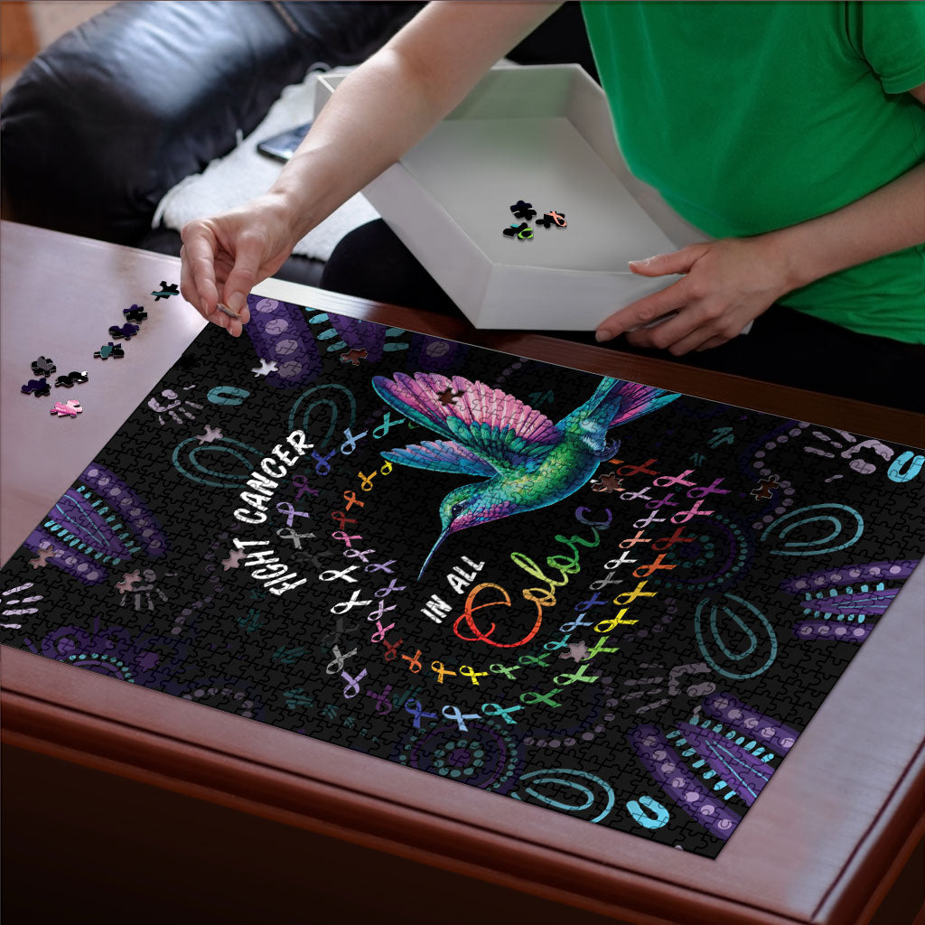 Australia Indigenous Aboriginal Arts Puzzle Hummingbird - Fight Cancer In All Colors