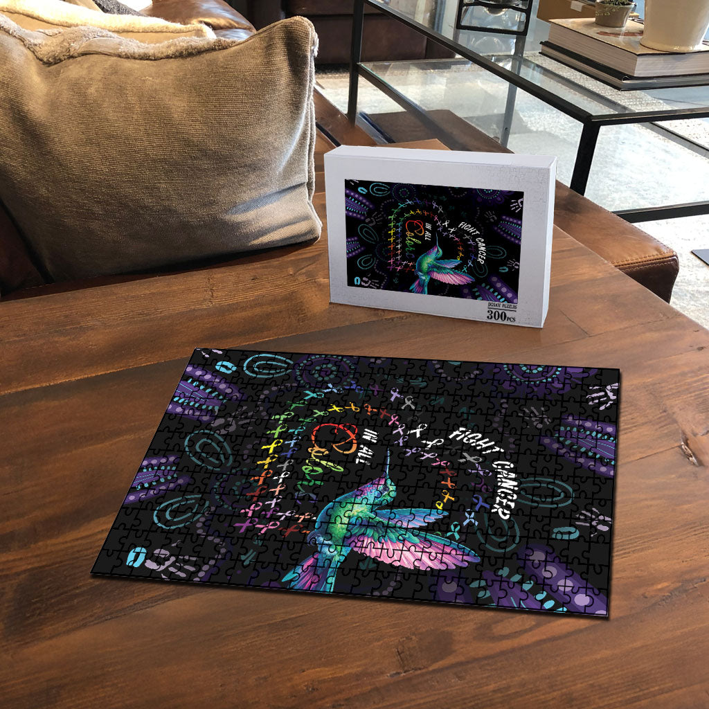 Australia Indigenous Aboriginal Arts Puzzle Hummingbird - Fight Cancer In All Colors