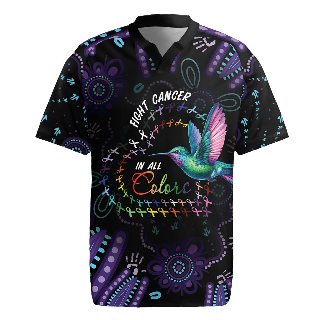 Personalized Australia Indigenous Aboriginal Arts Rugby Jersey Hummingbird - Fight Cancer In All Colors